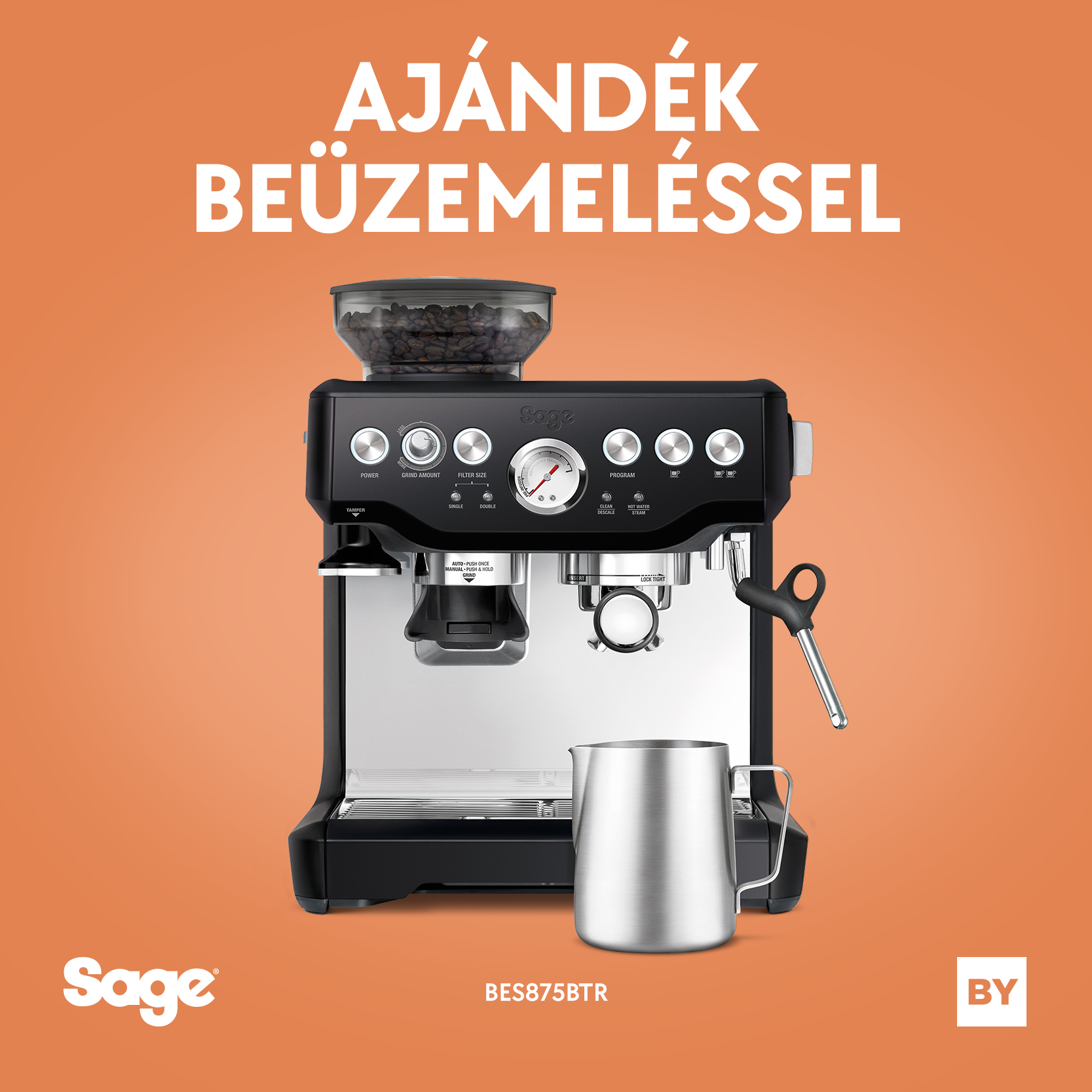 ....Kiemelt ajánlat - Sage BES875BTR - The Barista Express  - Matt fekete